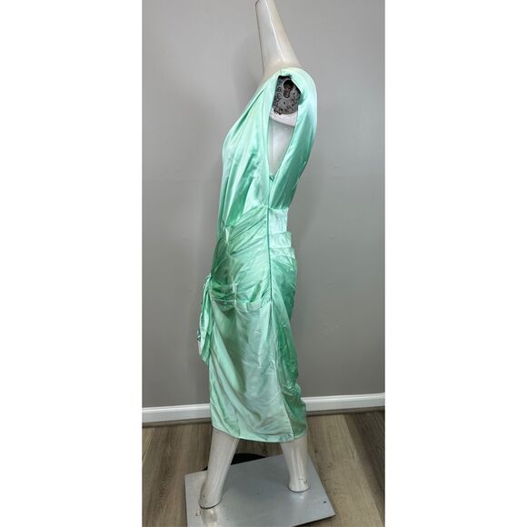 Alejandra Alonso Rojas Knotted Charmeuse Knee-Length Dress Size US8 $1495 - Picture 7 of 10